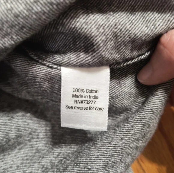 NWT Sonoma the Super Soft Flannel button down shirt, men's medium, gray - Picture 10 of 13